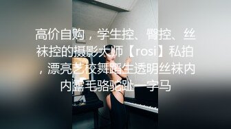 高价自购，学生控、臀控、丝袜控的摄影大师【rosi】私拍，漂亮艺校舞蹈生透明丝袜内内露毛骆驼趾一字马