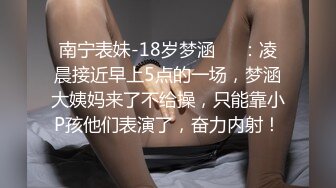 南宁表妹-18岁梦涵❤️：凌晨接近早上5点的一场，梦涵大姨妈来了不给操，只能靠小P孩他们表演了，奋力内射！